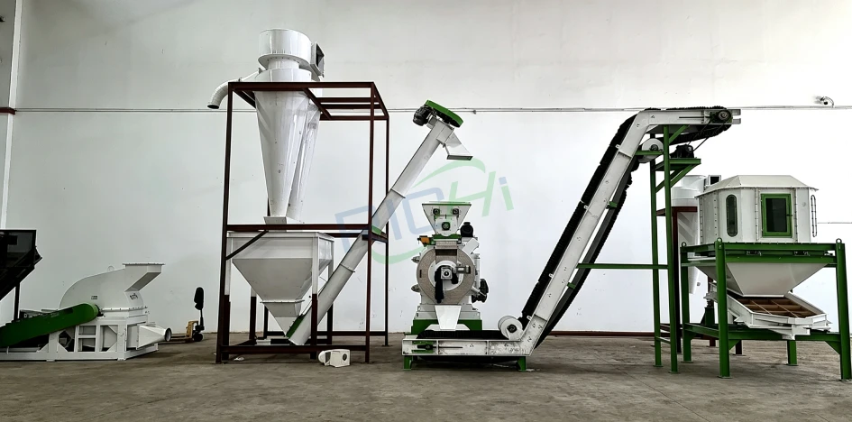 2T/H wood chip biomass pellet production line for wood biofuel pellet manufacturing